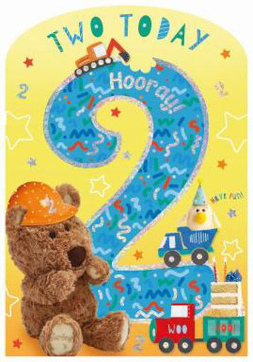 Picture of TWO TODAY BIRTHDAY CARD - BLUE